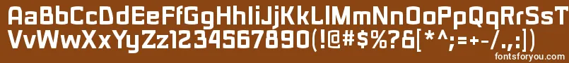 フォントSarasoriblRegular – 茶色の背景に白い文字