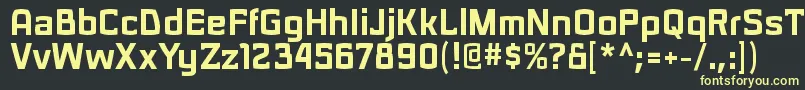 フォントSarasoriblRegular – 黒い背景に黄色の文字