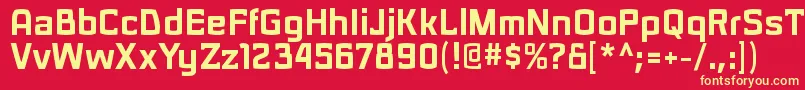 SarasoriblRegular Font – Yellow Fonts on Red Background