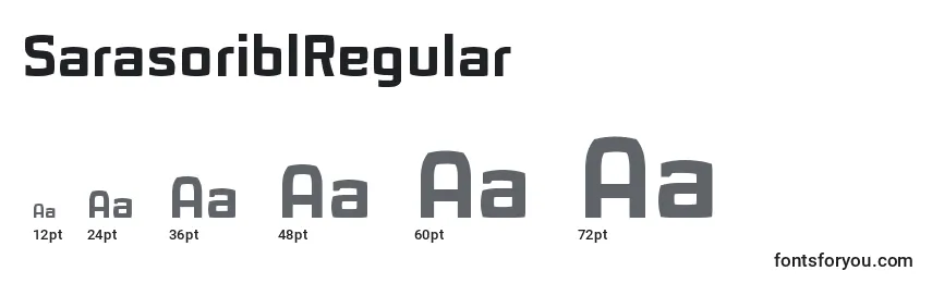 Размеры шрифта SarasoriblRegular