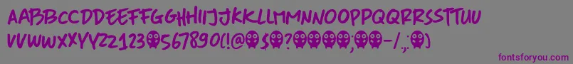 DkMoreOrLess Font – Purple Fonts on Gray Background