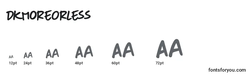 DkMoreOrLess font sizes