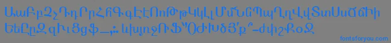 Lisätietoja ArmenTtNormal-fontista ArmenTtNormal-fontti – siniset fontit harmaalla taustalla
