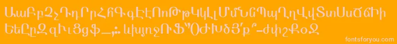 Lisätietoja ArmenTtNormal-fontista ArmenTtNormal-fontti – vaaleanpunaiset fontit oranssilla taustalla