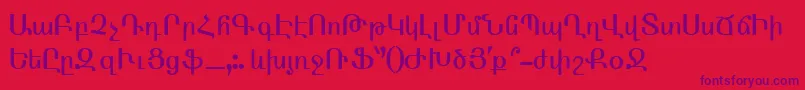 More about ArmenTtNormal Font ArmenTtNormal Font – Purple Fonts on Red Background
