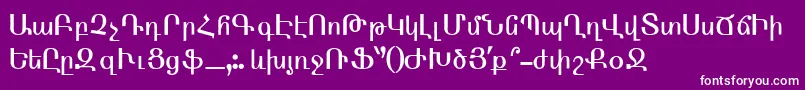 ArmenTtNormal Font – White Fonts on Purple Background