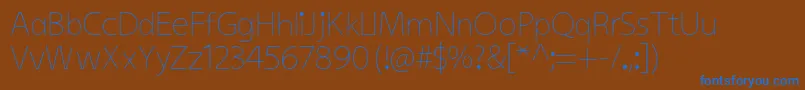 KiddysansLight Font – Blue Fonts on Brown Background