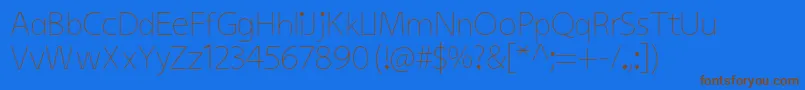 KiddysansLight Font – Brown Fonts on Blue Background