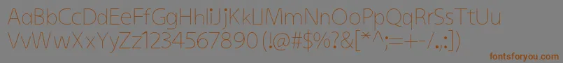 KiddysansLight Font – Brown Fonts on Gray Background