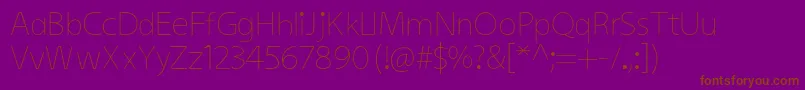 KiddysansLight Font – Brown Fonts on Purple Background