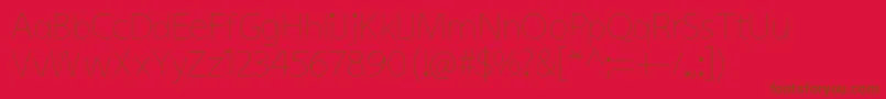KiddysansLight Font – Brown Fonts on Red Background