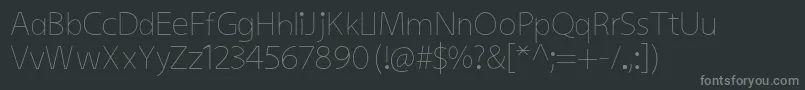 KiddysansLight Font – Gray Fonts on Black Background