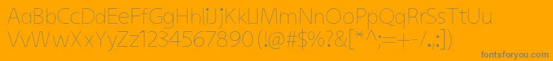 KiddysansLight Font – Gray Fonts on Orange Background