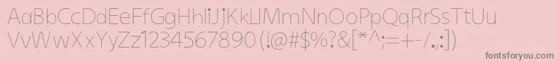 fuente KiddysansLight – Fuentes Grises Sobre Fondo Rosa