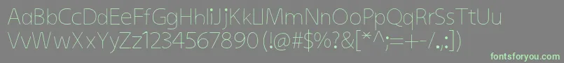 KiddysansLight Font – Green Fonts on Gray Background