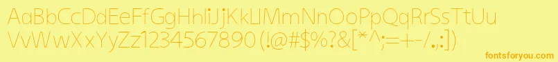 KiddysansLight Font – Orange Fonts on Yellow Background