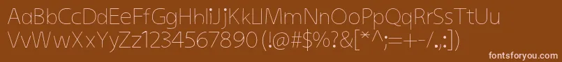 KiddysansLight Font – Pink Fonts on Brown Background