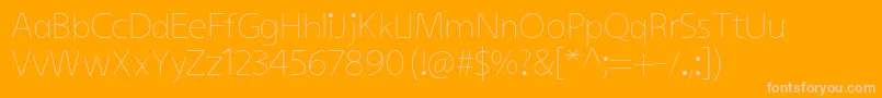 KiddysansLight Font – Pink Fonts on Orange Background