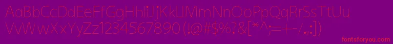 KiddysansLight Font – Red Fonts on Purple Background