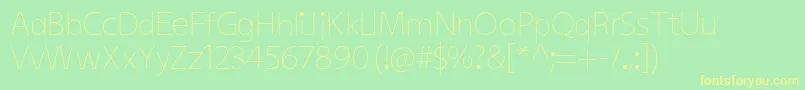 KiddysansLight Font – Yellow Fonts on Green Background