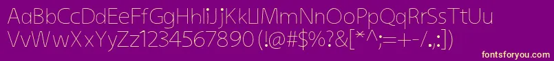 KiddysansLight Font – Yellow Fonts on Purple Background