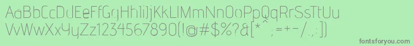 AdventLt2 Font – Gray Fonts on Green Background
