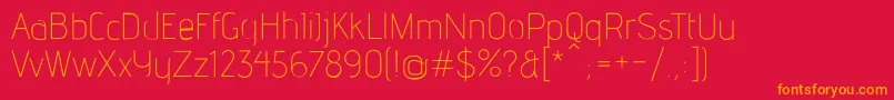 AdventLt2 Font – Orange Fonts on Red Background