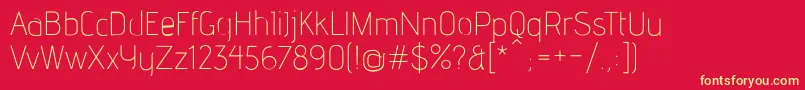 AdventLt2 Font – Yellow Fonts on Red Background