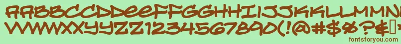 Turnbb Font – Brown Fonts on Green Background