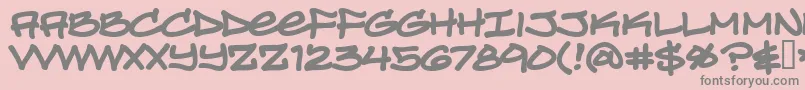 Turnbb Font – Gray Fonts on Pink Background