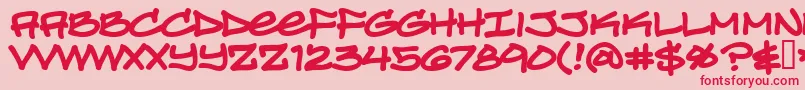 Turnbb Font – Red Fonts on Pink Background