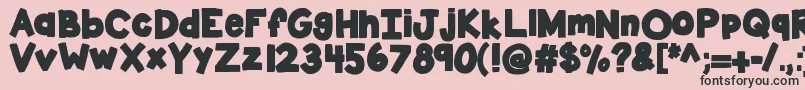 Kbsticktotheplan Font – Black Fonts on Pink Background