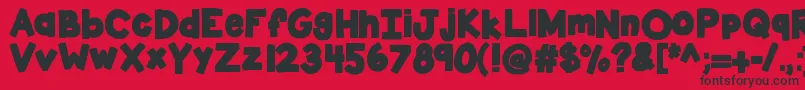 Kbsticktotheplan Font – Black Fonts on Red Background