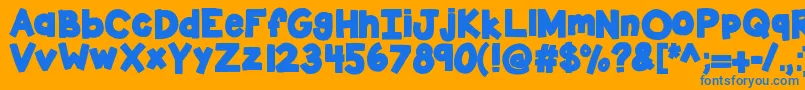 Kbsticktotheplan Font – Blue Fonts on Orange Background