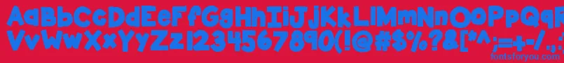 Kbsticktotheplan Font – Blue Fonts on Red Background