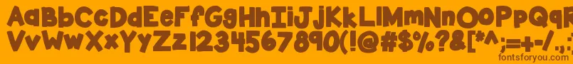 Kbsticktotheplan Font – Brown Fonts on Orange Background