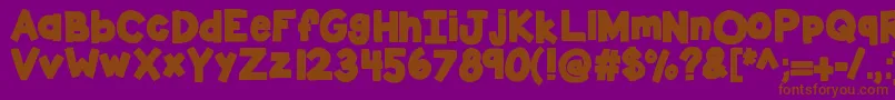 Kbsticktotheplan Font – Brown Fonts on Purple Background