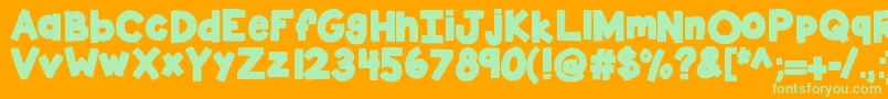 Kbsticktotheplan Font – Green Fonts on Orange Background