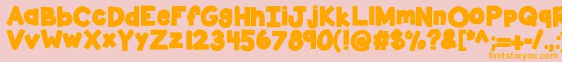 Kbsticktotheplan Font – Orange Fonts on Pink Background