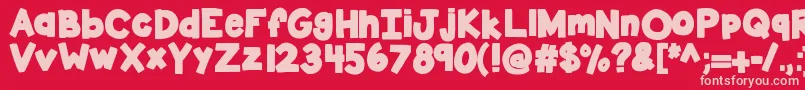 Kbsticktotheplan Font – Pink Fonts on Red Background