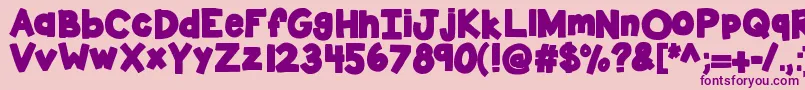 Kbsticktotheplan Font – Purple Fonts on Pink Background