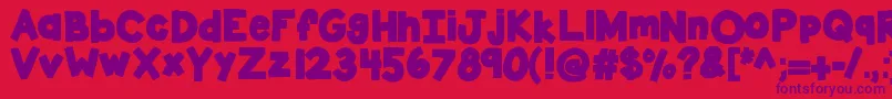 Kbsticktotheplan Font – Purple Fonts on Red Background