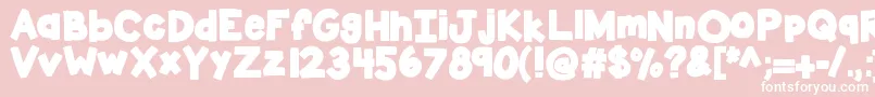 フォントKbsticktotheplan – ピンクの背景に白い文字