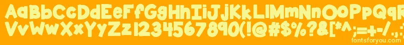 Kbsticktotheplan Font – Yellow Fonts on Orange Background