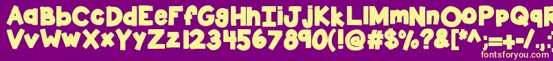 Kbsticktotheplan Font – Yellow Fonts on Purple Background