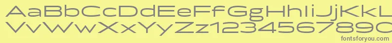 Fonte Briller – fontes cinzas em um fundo amarelo