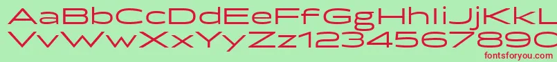 Briller-Schriftart – Rote Schriften auf grünem Hintergrund