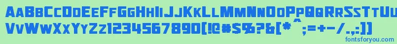 Jhiaxus Font – Blue Fonts on Green Background