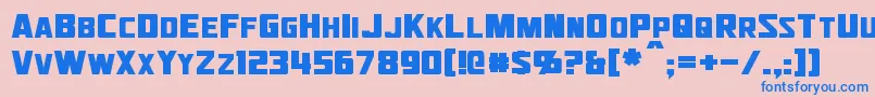 Jhiaxus Font – Blue Fonts on Pink Background