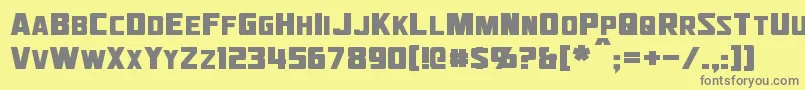 Jhiaxus Font – Gray Fonts on Yellow Background